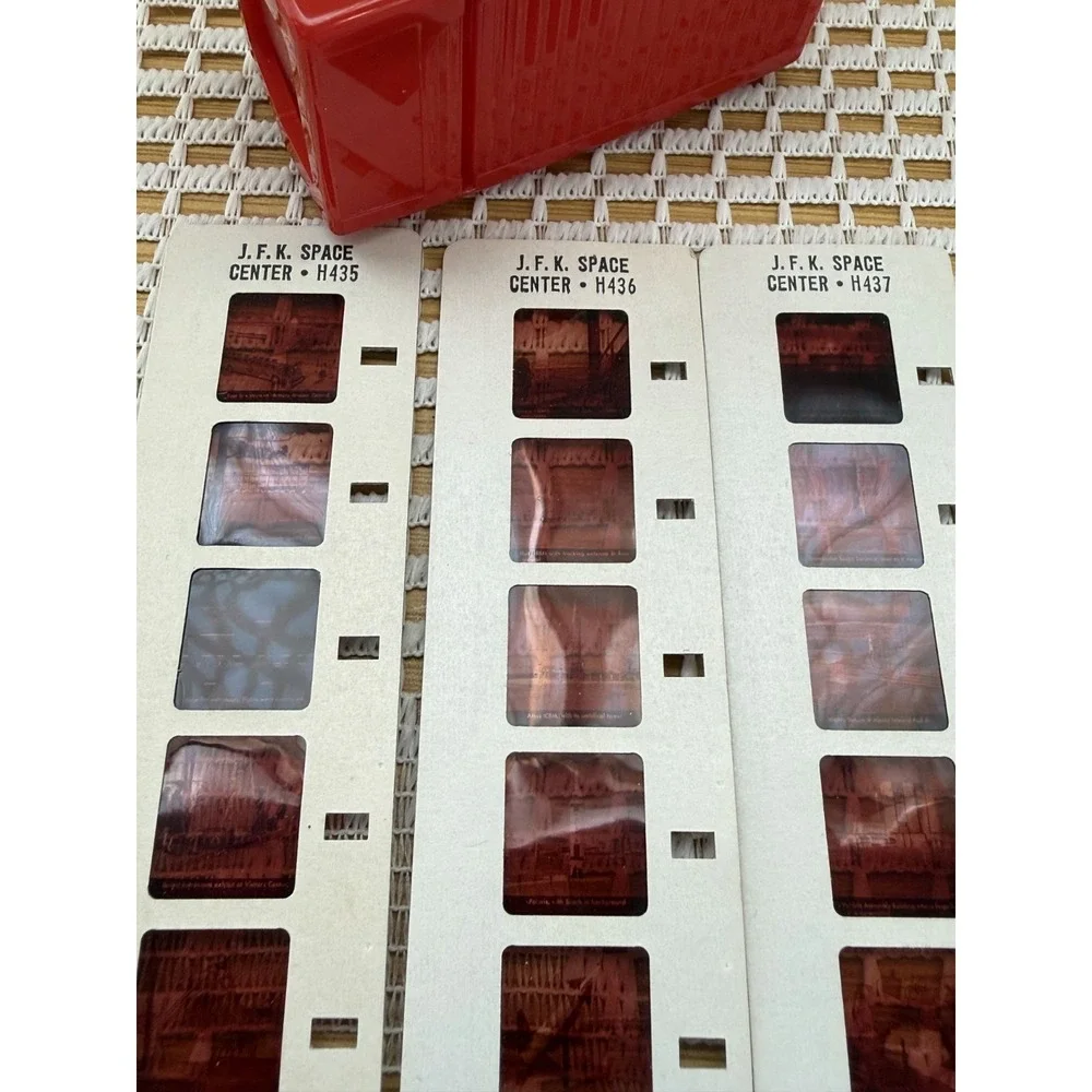 Vintage J.F.K. Space Center H435, H436 & H437 Retro Scenic Card Slide Strips